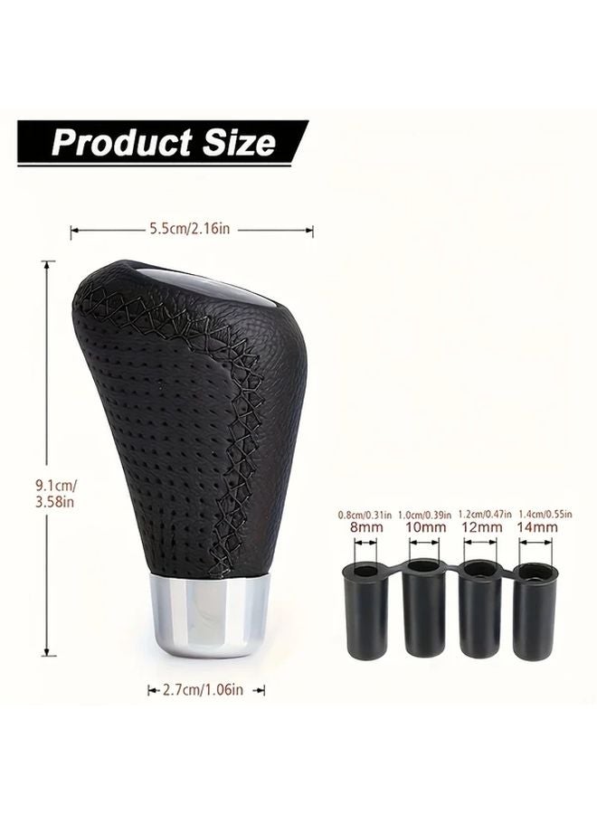 Universal 5 Speed Manual Gear Shift Knob Black Red Line Fabric Material Car Interior Accessory - Image 3